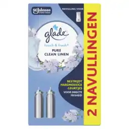 Albert Heijn Glade Touch & fresh pure clean linen navulling aanbieding