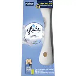 Albert Heijn Glade Automatic spray houder pure clean linen aanbieding