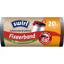 Albert Heijn Swirl Vuilniszakken met fixeerband 20 liter aanbieding