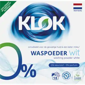 Albert Heijn Klok Waspoeder wit parfumvrij aanbieding