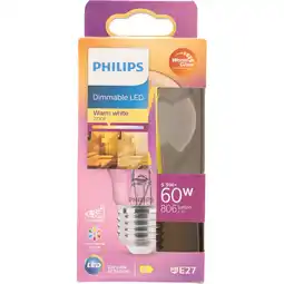 Albert Heijn Philips Led fil standaard E27 60W dimbaar aanbieding