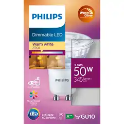Albert Heijn Philips Led spot GU10 50W dimbaar aanbieding