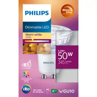 Albert Heijn Philips Led spot GU10 50W dimbaar aanbieding