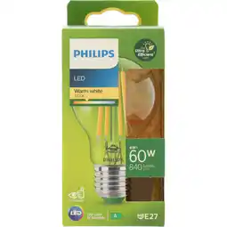 Albert Heijn Philips Led fil standaard E27 60W helder aanbieding