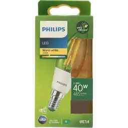 Albert Heijn Philips Led fil kaars E14 40W helder aanbieding