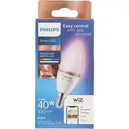 Albert Heijn Philips Smart led kaars gekleurd E14 40W aanbieding