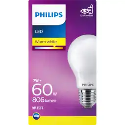 Albert Heijn Philips Led fil standaard mat E27 60W aanbieding