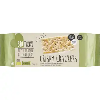 Albert Heijn BioToday Crispy crackers sesam rozemarijn aanbieding