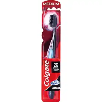 Albert Heijn Colgate Charcoal black medium tandenborstel aanbieding