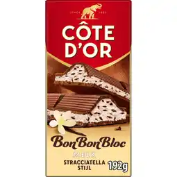 Albert Heijn Côte d'Or BonBonBloc chocoladereep vanille cacao aanbieding