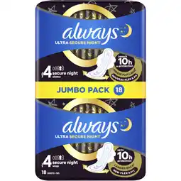 Albert Heijn Always Ultra night maandverband jumbopack aanbieding