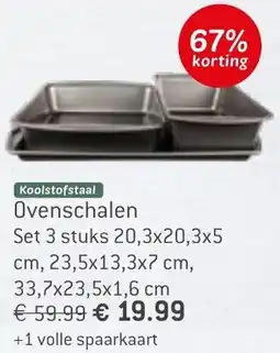 Dekamarkt Koolstofstaal Ovenschalen aanbieding