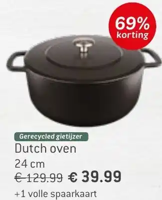 Dekamarkt Gerecycled gietijzer Dutch oven aanbieding