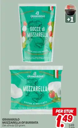 Dekamarkt Granarolo mozzarella of burrata aanbieding