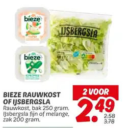 Dekamarkt Bieze rauwkost of ijsbergsla aanbieding