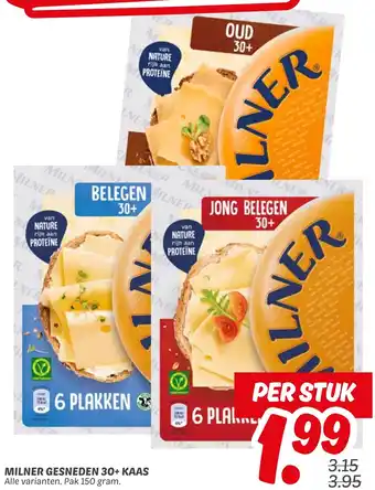 Dekamarkt Milner gesneden 30+ kaas aanbieding