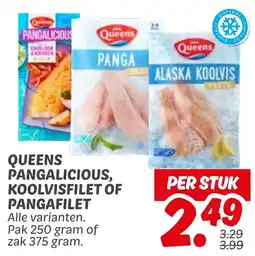Dekamarkt Queens pangalicious, koolvisfilet of pangafilet aanbieding