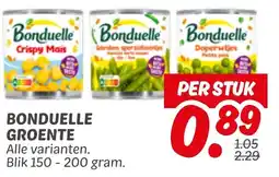 Dekamarkt Bonduelle groente aanbieding