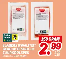 Dekamarkt Slagers kwaliteit gerookte spek of zuurkoolspek aanbieding
