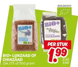 Dekamarkt Bio+ lijnzaad of chiazaad aanbieding