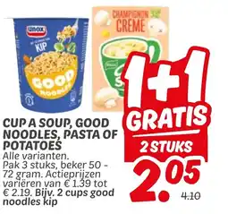 Dekamarkt Cup a soup, good noodles, pasta of potatoes aanbieding