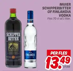 Dekamarkt Muier schipperbitter of finlandia vodka aanbieding