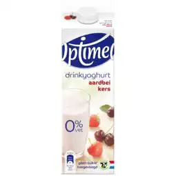 Dirk Optimel Drink aardbei-kers 0% vet aanbieding