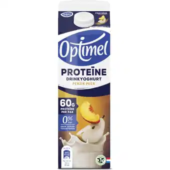 Dirk Optimel Drinkyoghurt peer perzik protein aanbieding