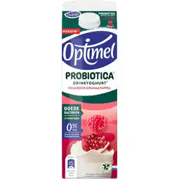 Dirk Optimel Probiotica drinkyoghurt framboos granaatappel aanbieding