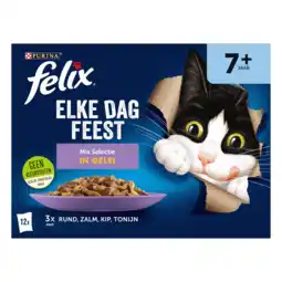 Dirk Felix Kattenvoer elke dag feest senior mix selectie gelei 12 stuks aanbieding