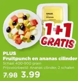 PLUS PLUS Fruitpunch en ananas cilinder aanbieding