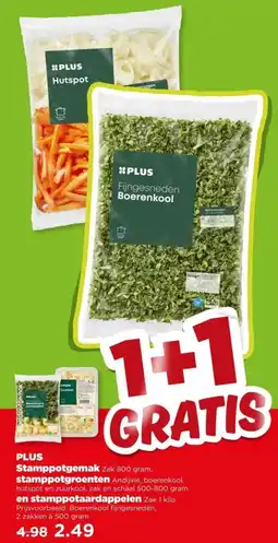 PLUS PLUS Stamppotgemak stamppotgroenten en stamppotaardappelen aanbieding