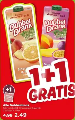 PLUS Alle Dubbeldrank aanbieding