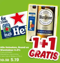 PLUS Alle Heineken, Brand en Warsteiner 0.0% aanbieding