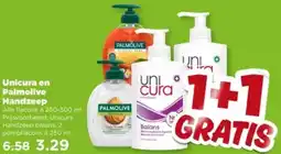 PLUS Unicura en Palmolive Handzeep aanbieding