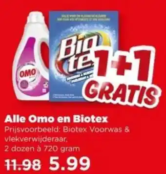 PLUS Alle Omo en Biotex aanbieding