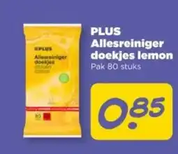 PLUS PLUS Allesreiniger doekjes lemon aanbieding