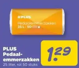 PLUS PLUS Pedaalemmerzakken aanbieding