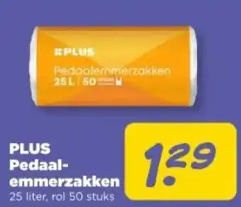 PLUS PLUS Pedaalemmerzakken aanbieding
