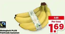 PLUS Biologisch PLUS Fairtrade bananen aanbieding