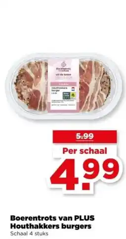 PLUS Boerentrots van PLUS Houthakkers burgers aanbieding