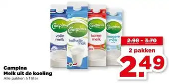 PLUS Campina Melk uit de koeling aanbieding