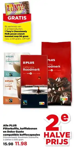 PLUS Alle PLUS Filterkoffie, koffiebonen en Dolce Gusto compatible koffiecapsules aanbieding