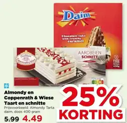 PLUS Almondy en Coppenrath & Wiese Taart en schnitte aanbieding