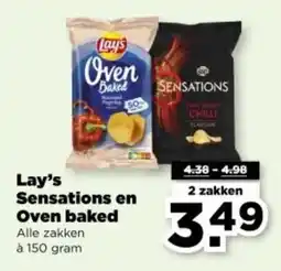 PLUS Lay's Sensations en Oven baked aanbieding
