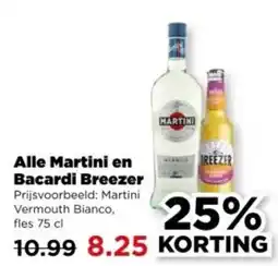 PLUS Alle Martini en Bacardi Breezer aanbieding