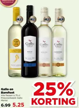 PLUS Gallo en Barefoot aanbieding