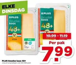 PLUS PLUS Goudse kaas 48+ aanbieding