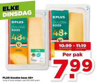 PLUS PLUS Goudse kaas 48+ aanbieding