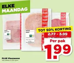 PLUS PLUS Vleeswaren aanbieding